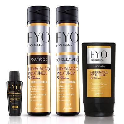 Kit Shampoo e Condicionador Fyo Profissional Hidratação Profunda 8 Óleos Esplendidos Jequiti