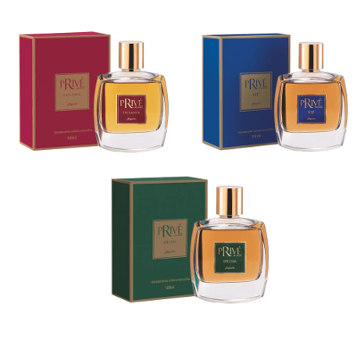 Kit Colônias Privé,  3 x 100 ml