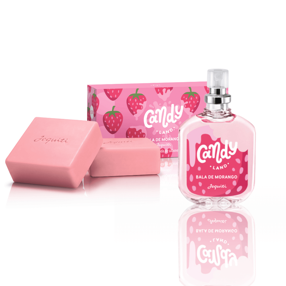 Kit Candy Land: Sabonete 2x80g e Colônia de Bala de Morango 25 ml - 1