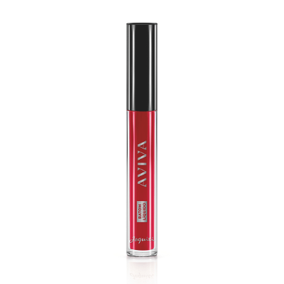 Batom Líquido Vermelho Delírio Aviva, 4ml