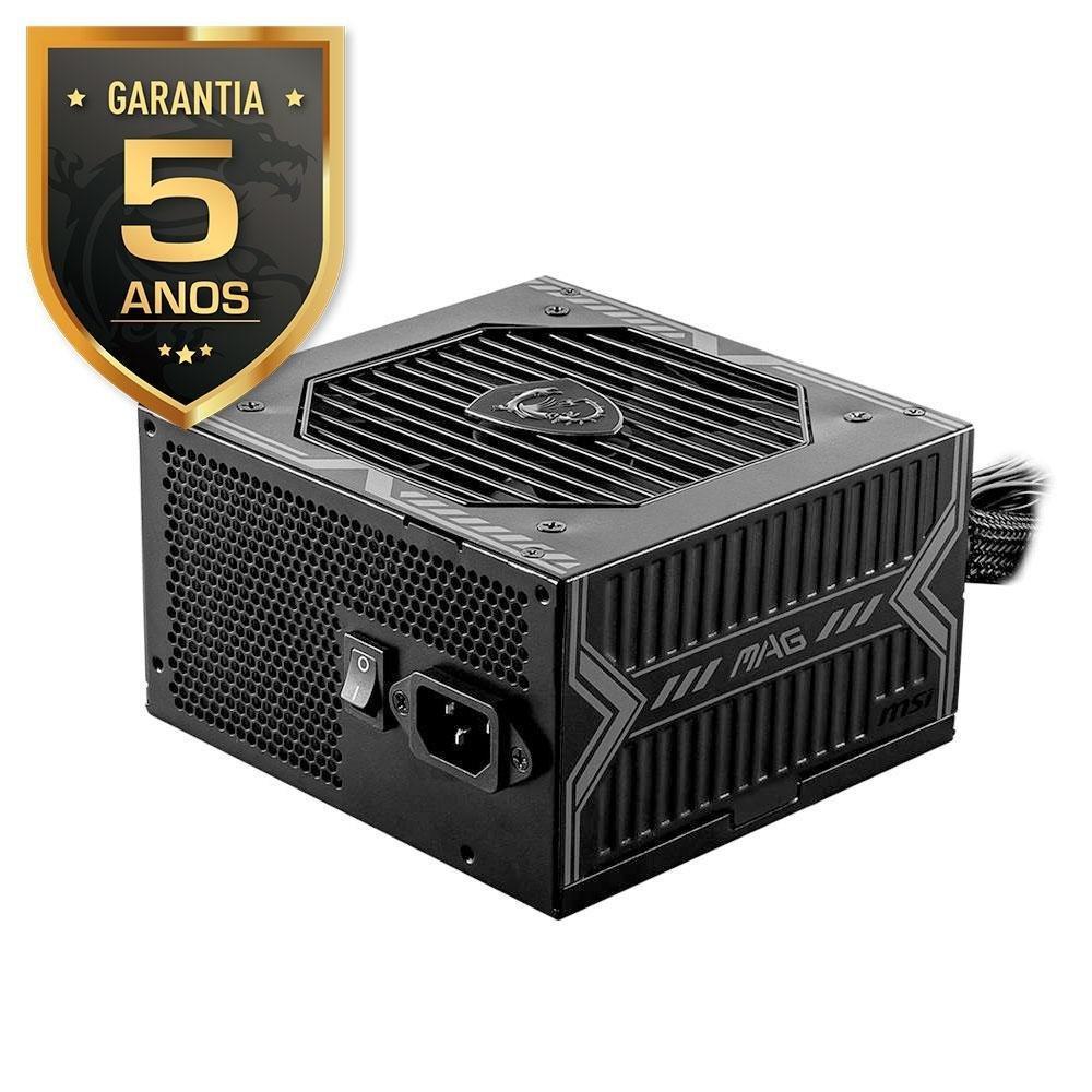 Fonte MSI MAG A650BN, 650W, 80 Plus Bronze, PFC Ativo, Com Cabo, Preto - 306-7ZP2B22-CE0 - 2