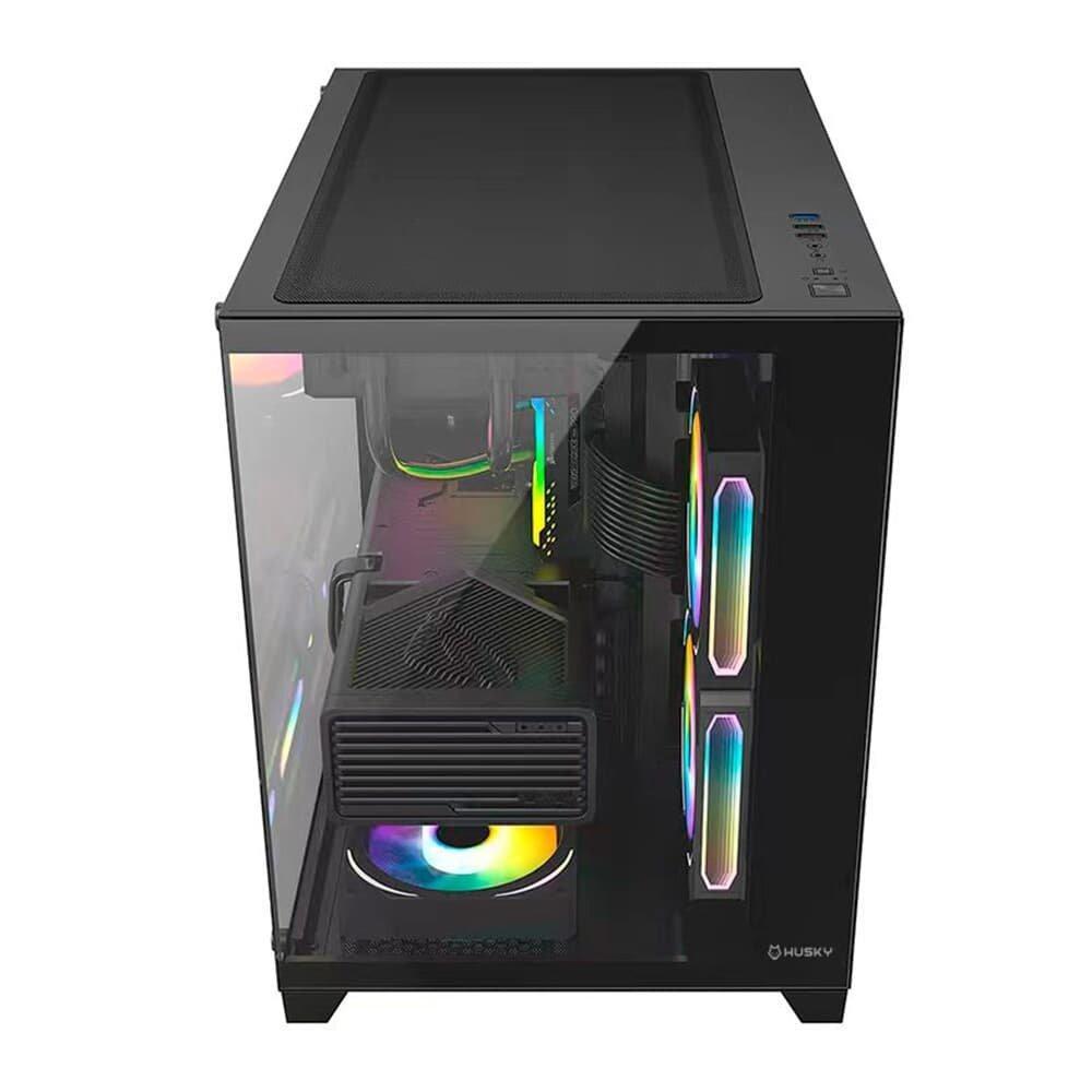 Gabinete Gamer Husky Dome 210, Mini Tower, M-ATX, Lateral e Frontal em Vidro, Sem FANs, Preto - HGN210PT - 7