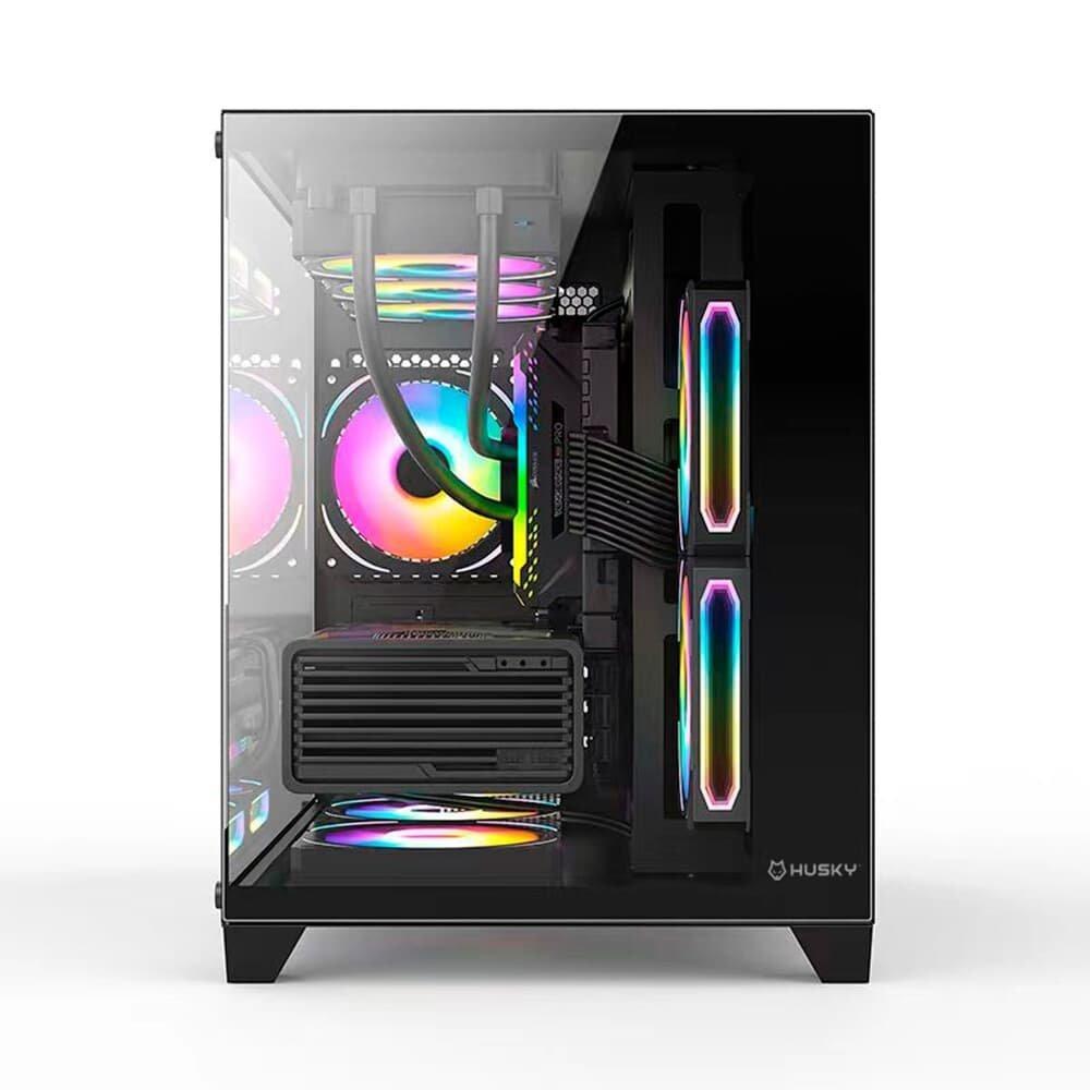 Gabinete Gamer Husky Dome 210, Mini Tower, M-ATX, Lateral e Frontal em Vidro, Sem FANs, Preto - HGN210PT - 9