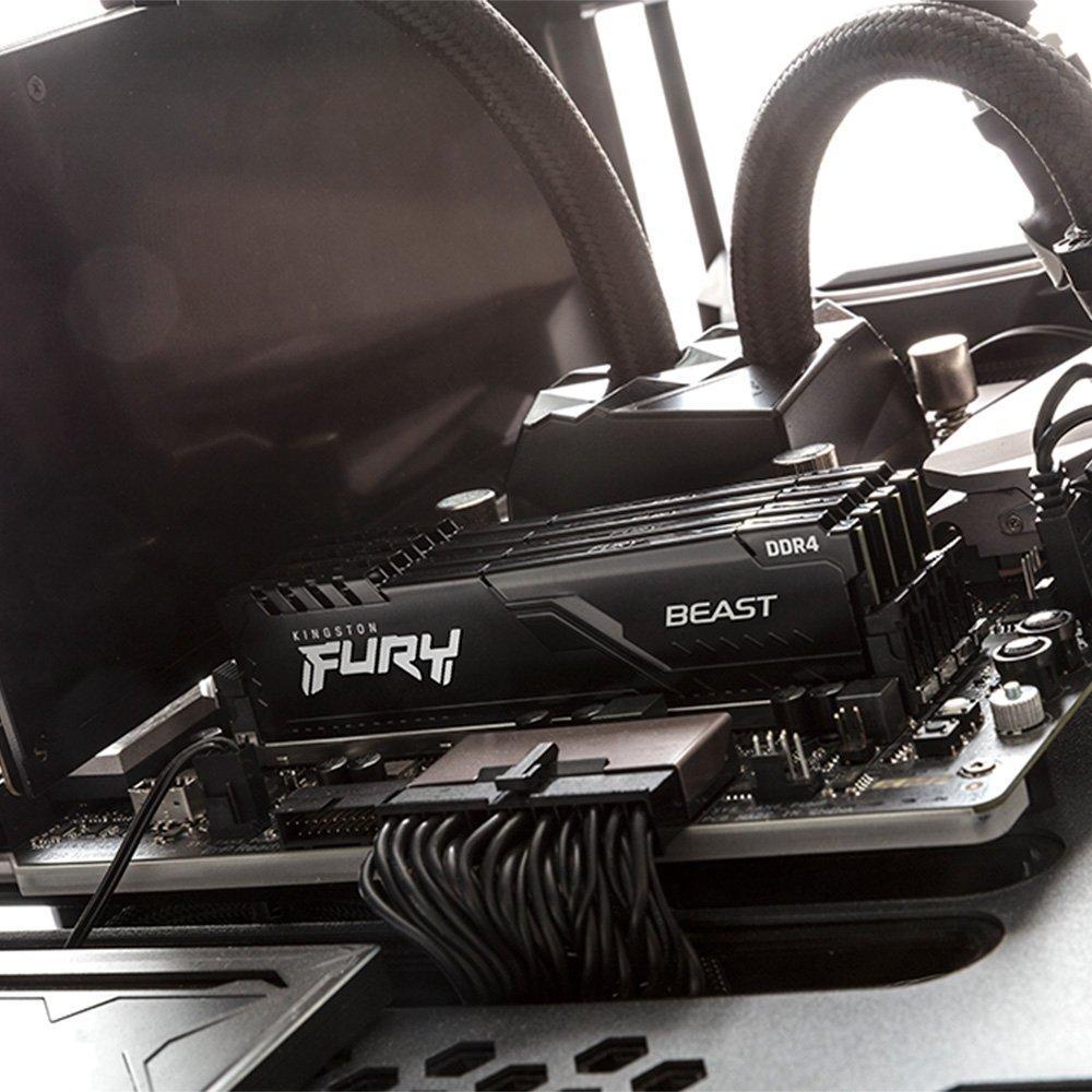 Memoria RAM Kingston Fury  Beast, 8GB, 3200MT/s, DDR4, CL16, DIMM, Preto - KF432C16BB/8WP - 2