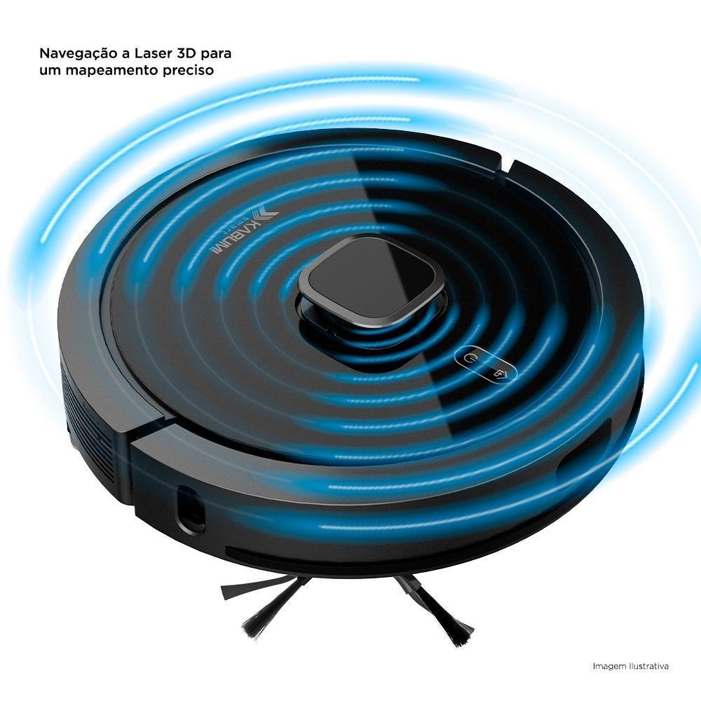 Robô Aspirador e Passa Pano KABUM! smart 900 - 5 Modos de Limpeza, Base 2 em 1, Mapeamento 3D - 127v - Preto - KBSF009 - 4