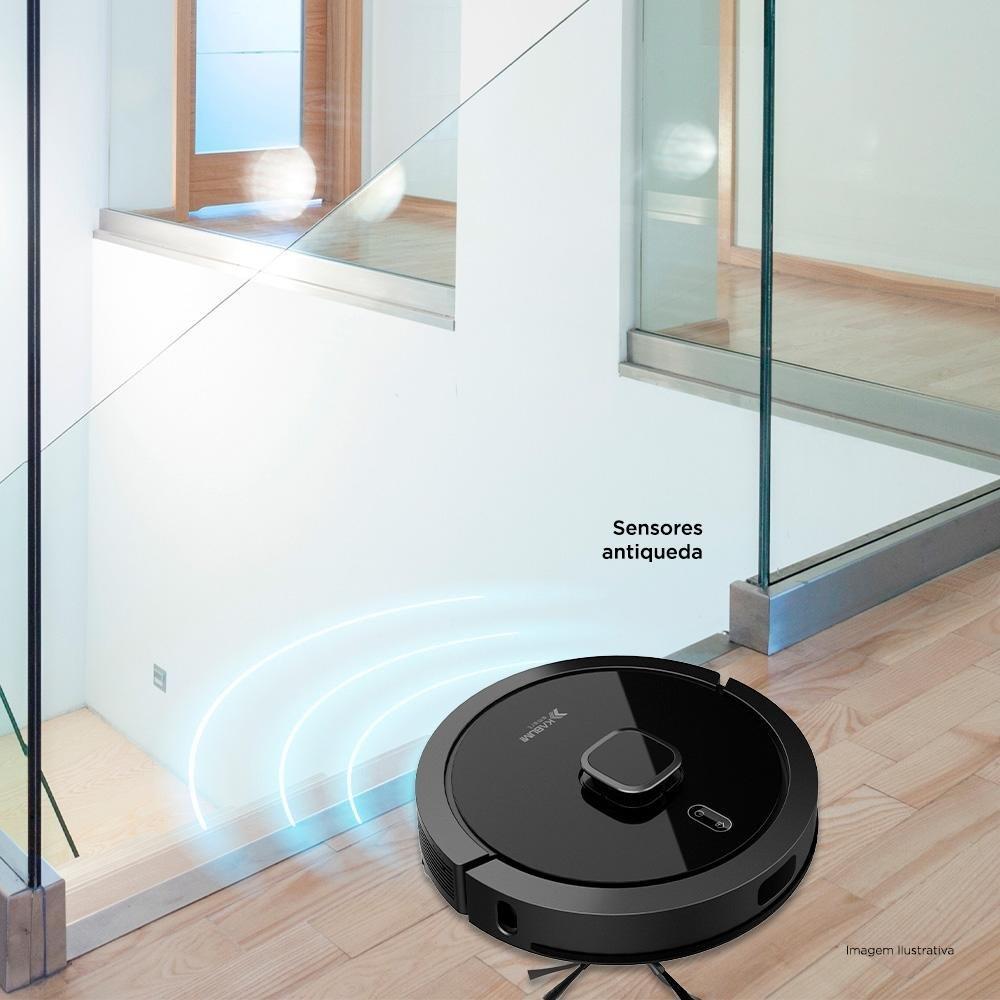 Robô Aspirador e Passa Pano KABUM! smart 900 - 5 Modos de Limpeza, Base 2 em 1, Mapeamento 3D - 127v - Preto - KBSF009 - 7