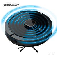 Robô Aspirador e Passa Pano KABUM! smart 900 - 5 Modos de Limpeza, Base 2 em 1, Mapeamento 3D - 127v - Preto - KBSF009