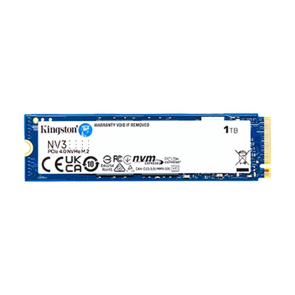 SSD Kingston NV3, 1 TB, M.2 2280, PCIe 4.0 x4, NVMe, Leitura: 6000 MB/s, Gravação: 4000 MB/s, Azul - SNV3S/1000G - 1