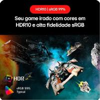 Monitor Gamer LG UltraGear 27", FHD, 180Hz, 1ms, IPS, DP e HDMI, HDR10, FreeSync, G-Sync - 27GS60F-B - 3