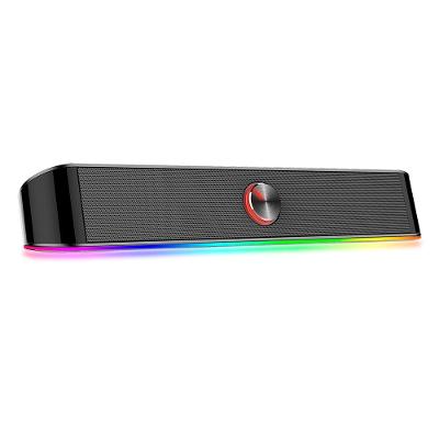 Soundbar Gamer Redragon Adiemus, 6W RMS, RGB, USB, 150Hz/20KHz, Botão Touch, Preto - GS560