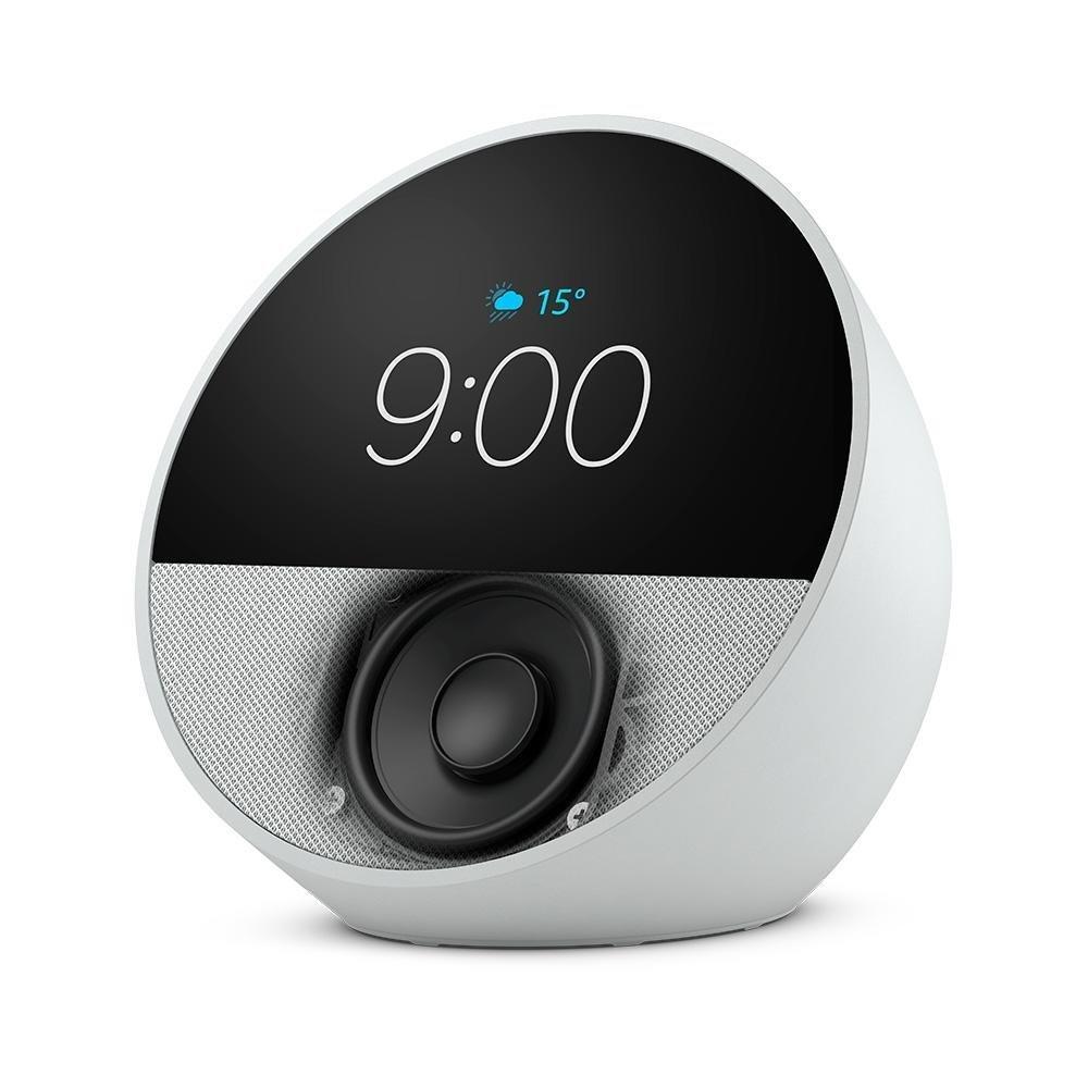 Echo Spot Amazon, Com Alexa, Som envolvente, Com Relógio, Smart Speaker, Branco - B0C2S3VVLW - 3