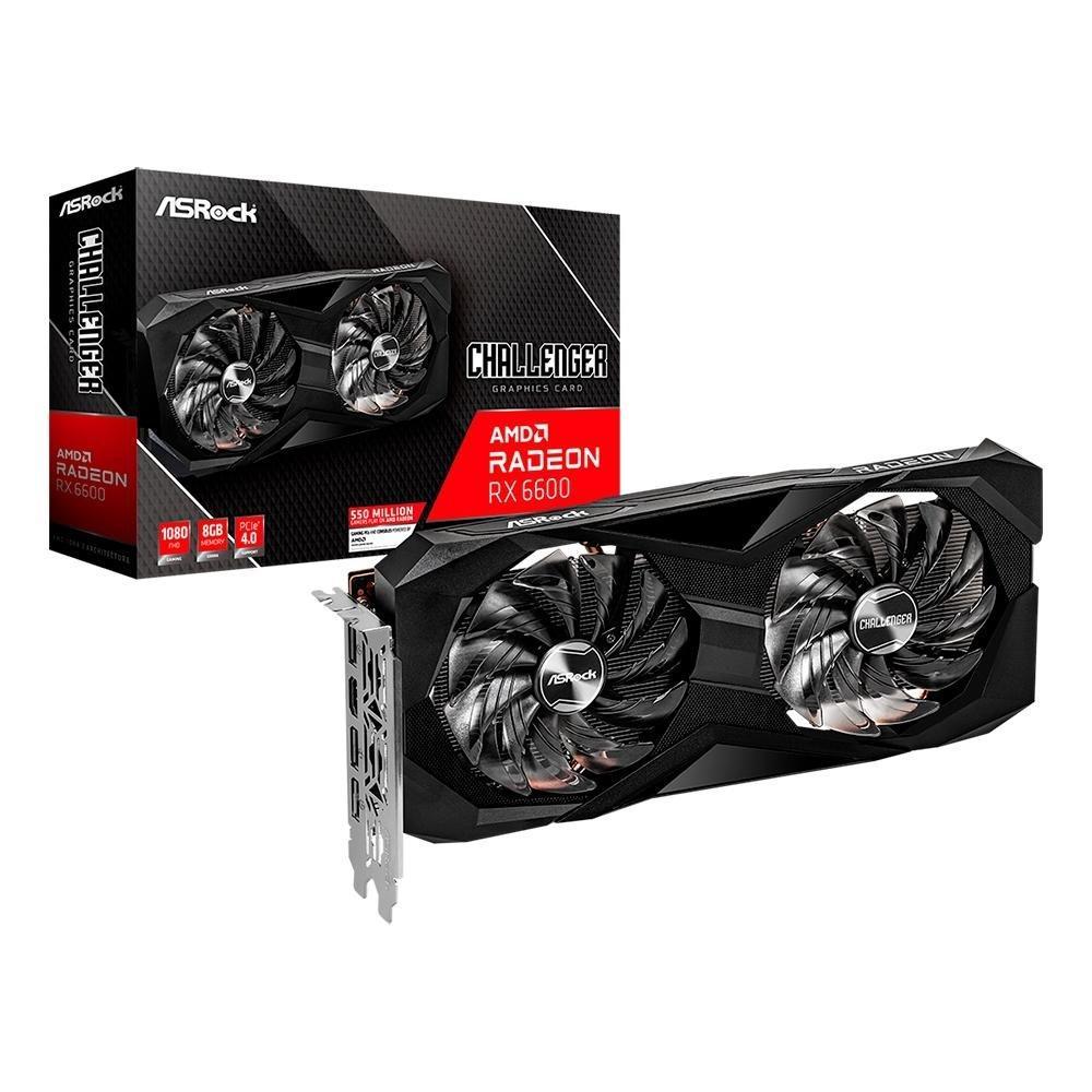 Placa de Vídeo RX 6600 CLD 8G ASRock AMD Radeon, 8GB, GDDR6  - 90-GA2RZZ-00UANF - 1