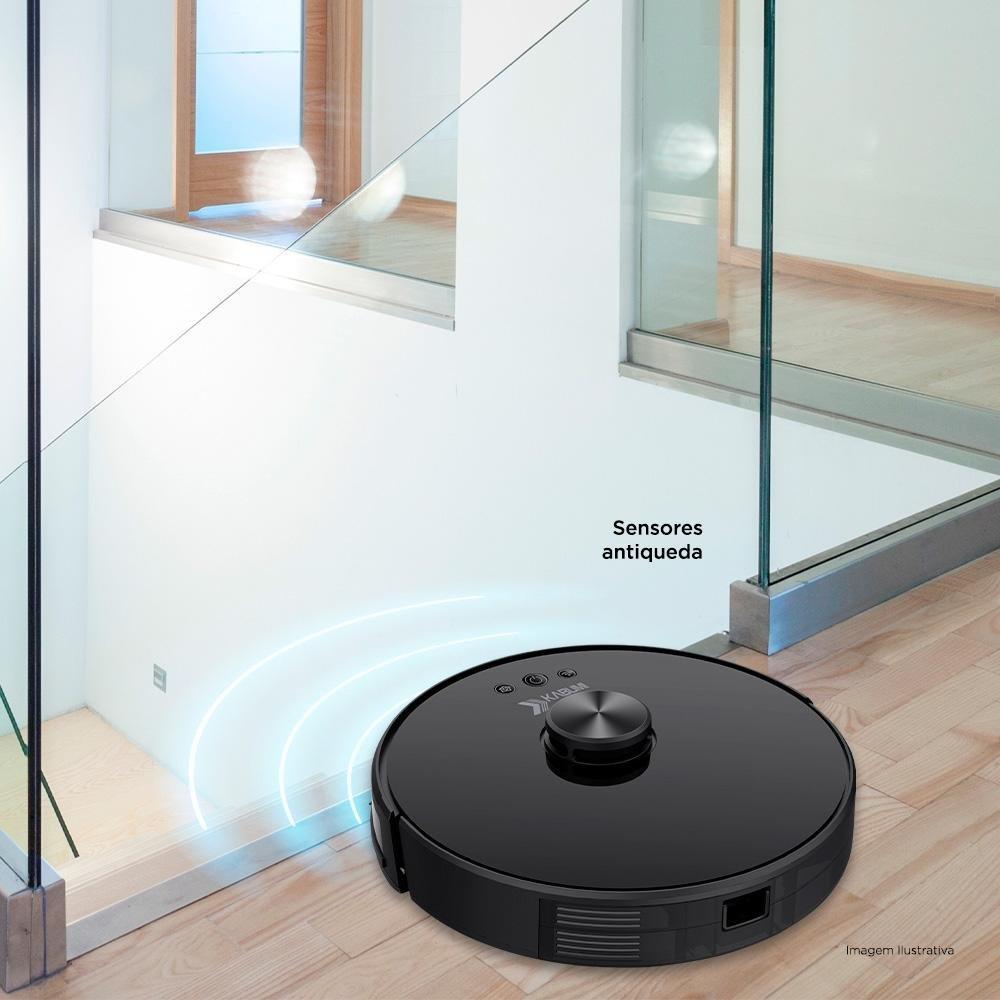 Robô Aspirador e Passa Pano KABUM! smart 700 - 5 Modos de Limpeza, Mapeamento a Laser 3D, Base de Carregamento - Bivolt - Preto - KBSF003 - 5