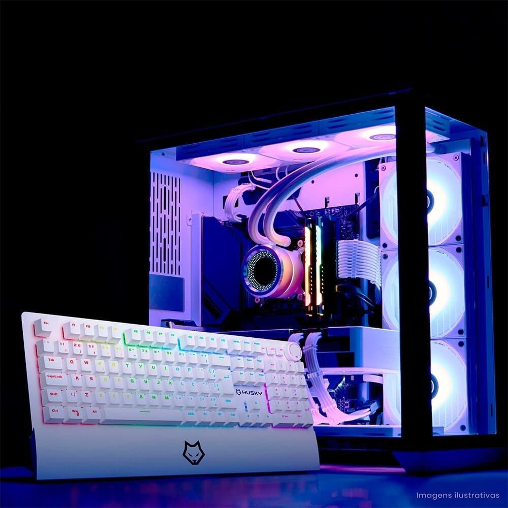 Teclado Mecânico Gamer Husky Anchorage Full Size, RGB, Switch Gateron EF Red, ABNT2, Branco - HTG200BRVR - 2