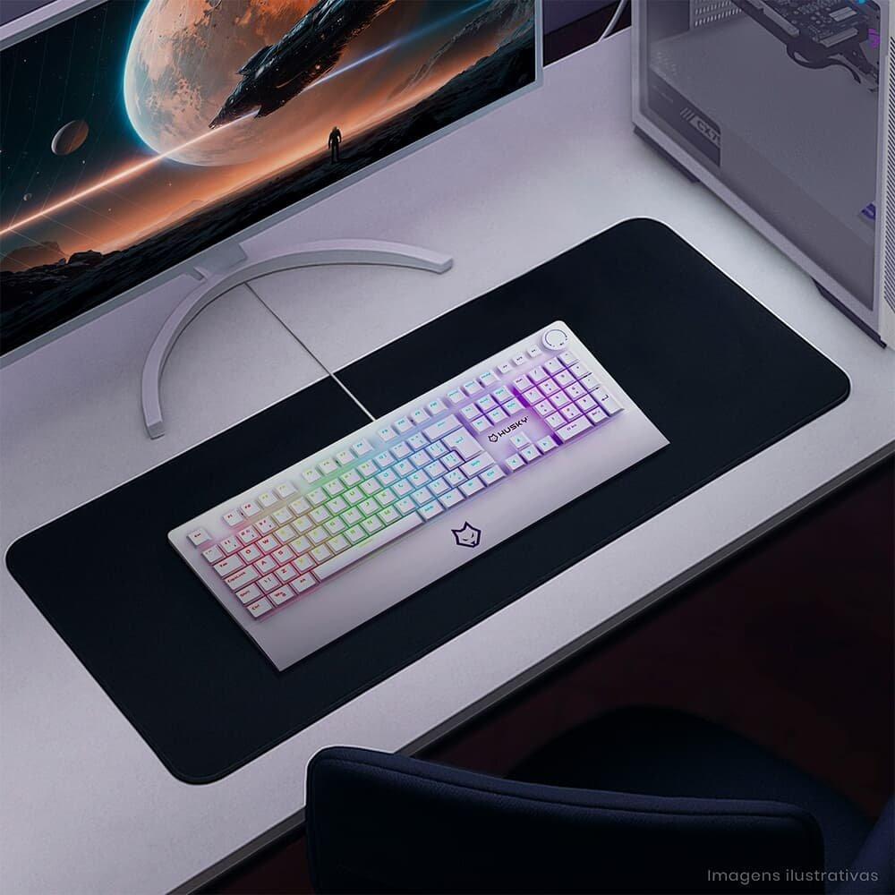 Teclado Mecânico Gamer Husky Anchorage Full Size, RGB, Switch Gateron EF Red, ABNT2, Branco - HTG200BRVR - 3