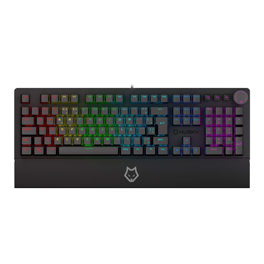 Teclado Mecânico Gamer Husky Anchorage Full Size, RGB, Switch Gateron EF Red, ABNT2, Preto - HTG200PTVR - 1