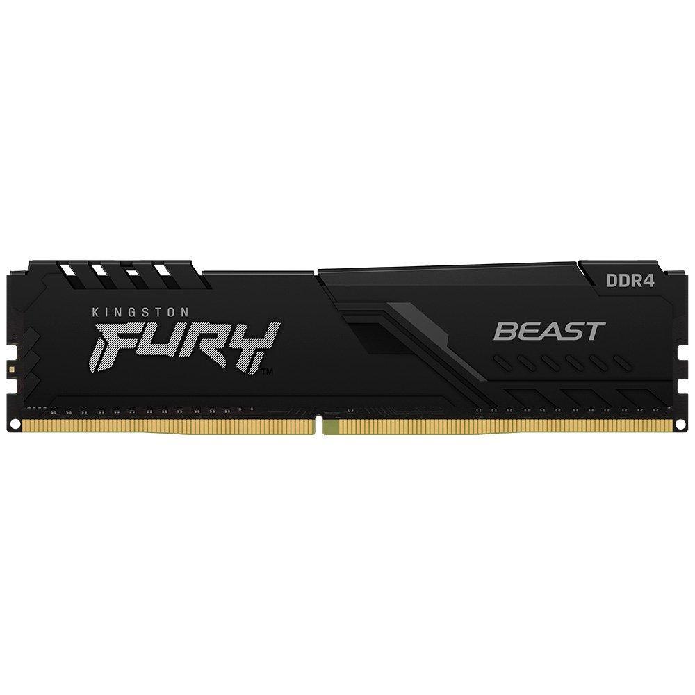 Memoria RAM Kingston Fury  Beast, 16GB, 3200MT/s, DDR4, CL16, DIMM, 1Gx8, Preto - KF432C16BB1/16WP - 1