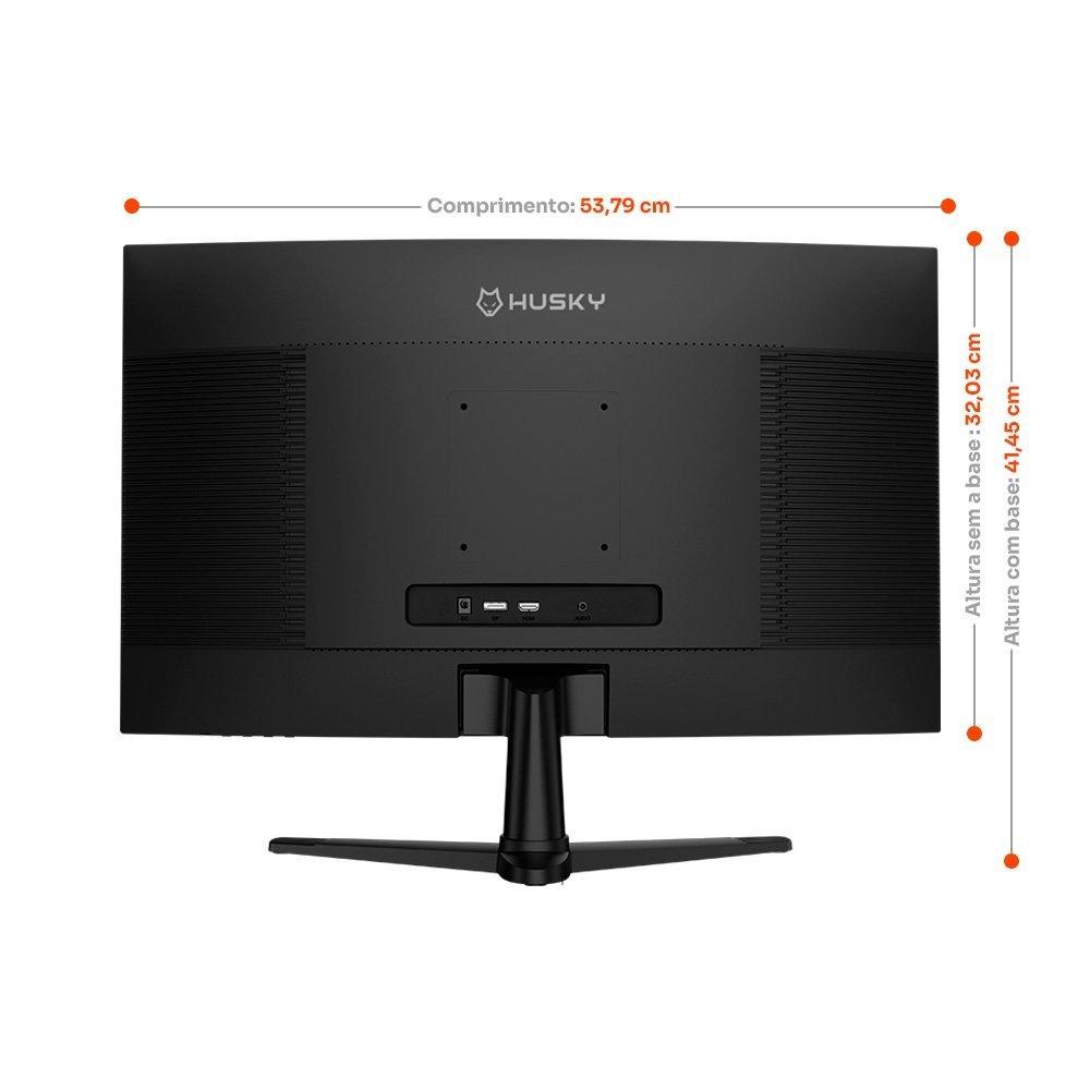 Monitor Gamer Curvo Husky Boreal 24", FHD, 180Hz, 1ms, Adaptive Sync, VA, DisplayPort e HDMI, HDR - HMG00424PT - 8