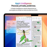 MacBook Air Apple 13" Chip M4, CPU 10 Núcleos, GPU 10 Núcleos, Neural Engine 16 Núcleos, 16GB RAM, SSD 512GB, Prateado - MW0X3BZ/A - 5