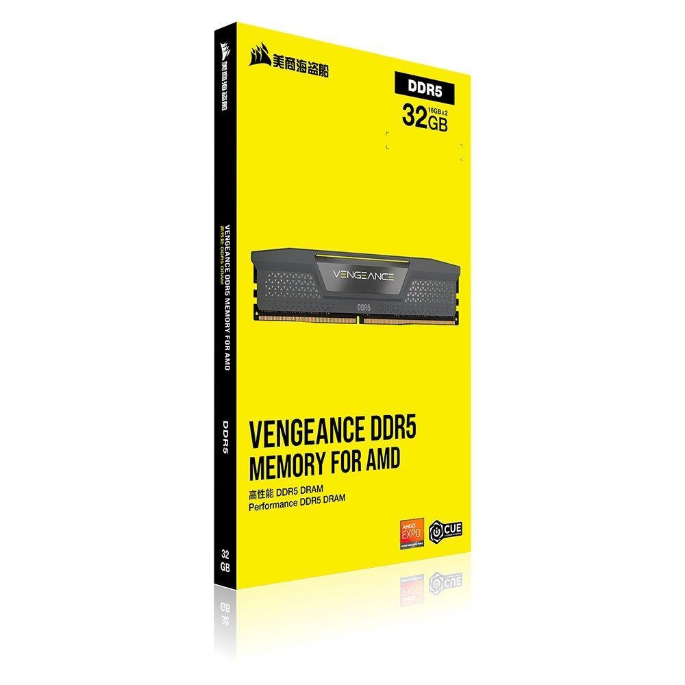 Memória RAM Corsair Vengeance, 32GB (2x16GB), 6000MHz, DDR5, CL40, Preta - CMK32GX5M2B6000C40 - 2