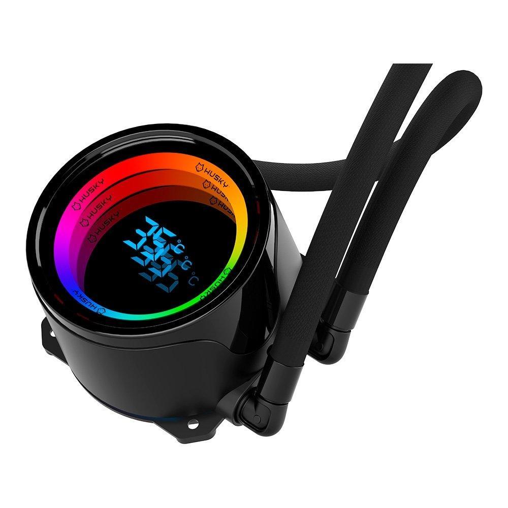 Water Cooler Husky Glacier, Iluminação ARGB, 240mm, AMD e Intel, Preto - HWT600PT - 6