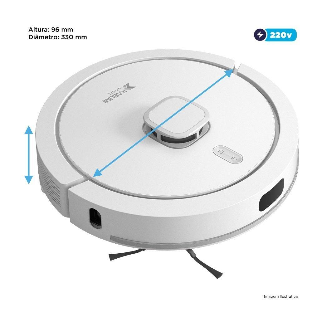 Robô Aspirador e Passa Pano KABUM! smart 900 - 5 Modos de Limpeza, Base 2 em 1, Mapeamento 3D - 220v - Branco - KBSF012 - 2