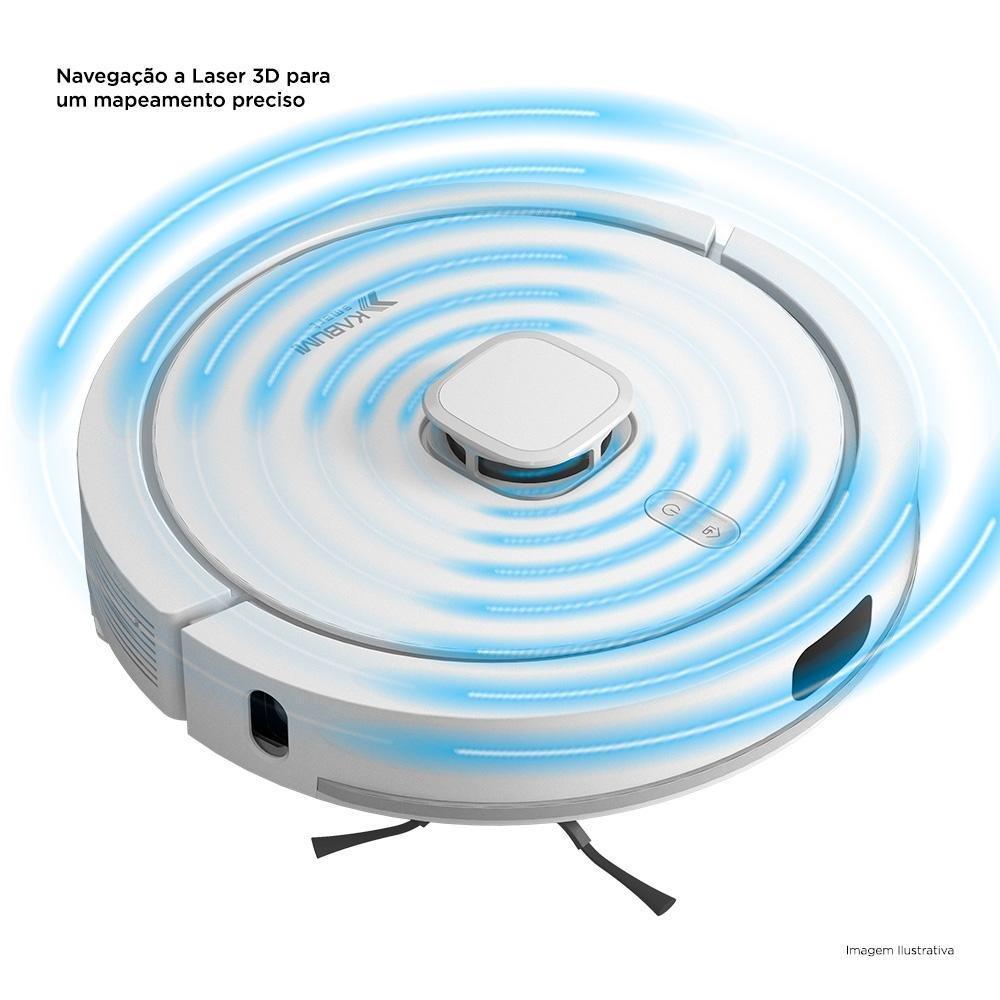 Robô Aspirador e Passa Pano KABUM! smart 900 - 5 Modos de Limpeza, Base 2 em 1, Mapeamento 3D - 220v - Branco - KBSF012 - 4