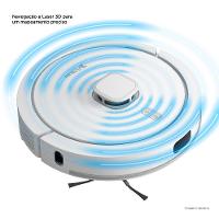 Robô Aspirador e Passa Pano KABUM! smart 900 - 5 Modos de Limpeza, Base 2 em 1, Mapeamento 3D - 220v - Branco - KBSF012