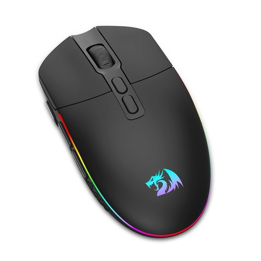 Mouse Gamer Sem Fio Redragon Invader Pro, RGB, 10000 DPI, 9 Botões, Wireless, Preto - M719RGB-PRO - 5