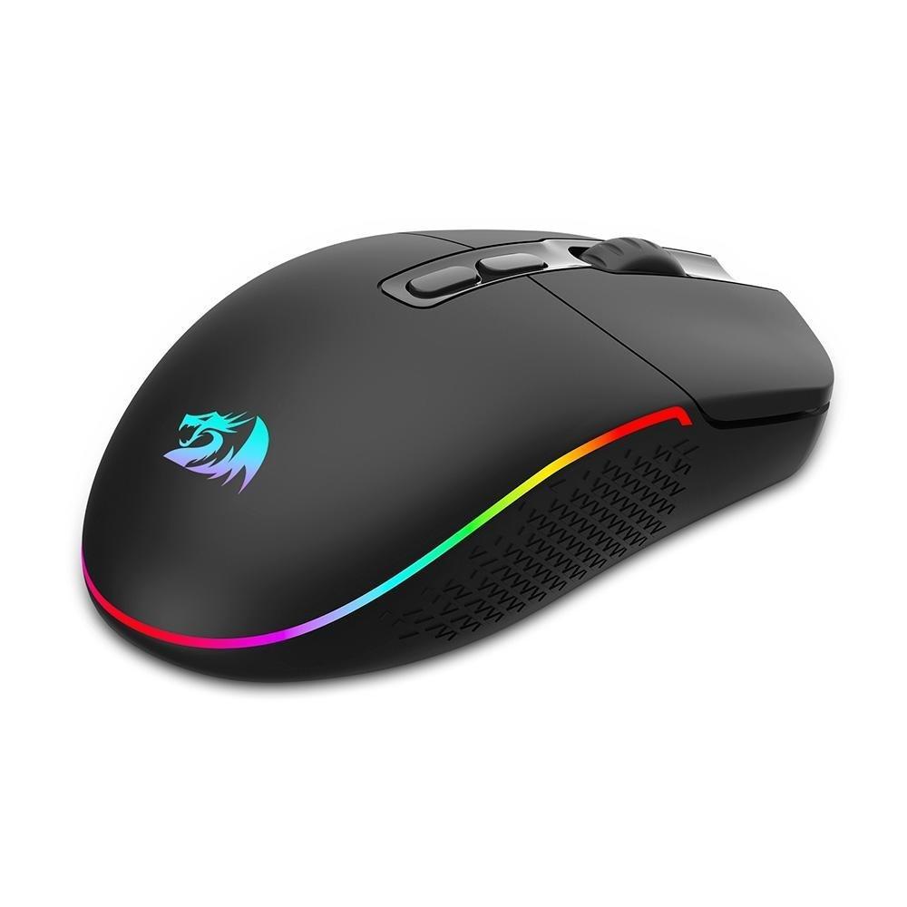 Mouse Gamer Sem Fio Redragon Invader Pro, RGB, 10000 DPI, 9 Botões, Wireless, Preto - M719RGB-PRO - 6