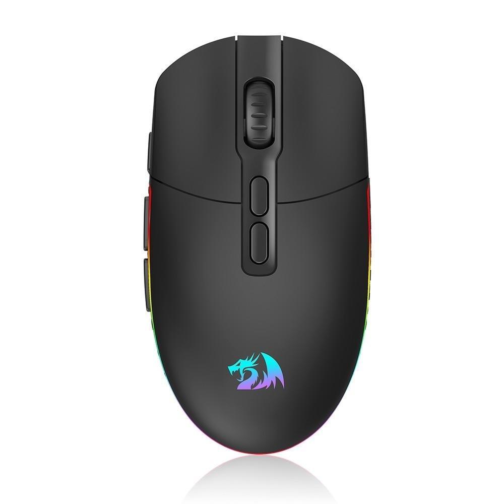 Mouse Gamer Sem Fio Redragon Invader Pro, RGB, 10000 DPI, 9 Botões, Wireless, Preto - M719RGB-PRO - 8