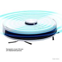 Robô Aspirador e Passa Pano KABUM! smart 700 - 5 Modos de Limpeza, Mapeamento a Laser 3D, Base de Carregamento - Bivolt - Branco - KBSF006