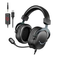 Headset Gamer Fifine H9, Som Surround 7.1, USB, Console e PC, Preto - H9 - 1