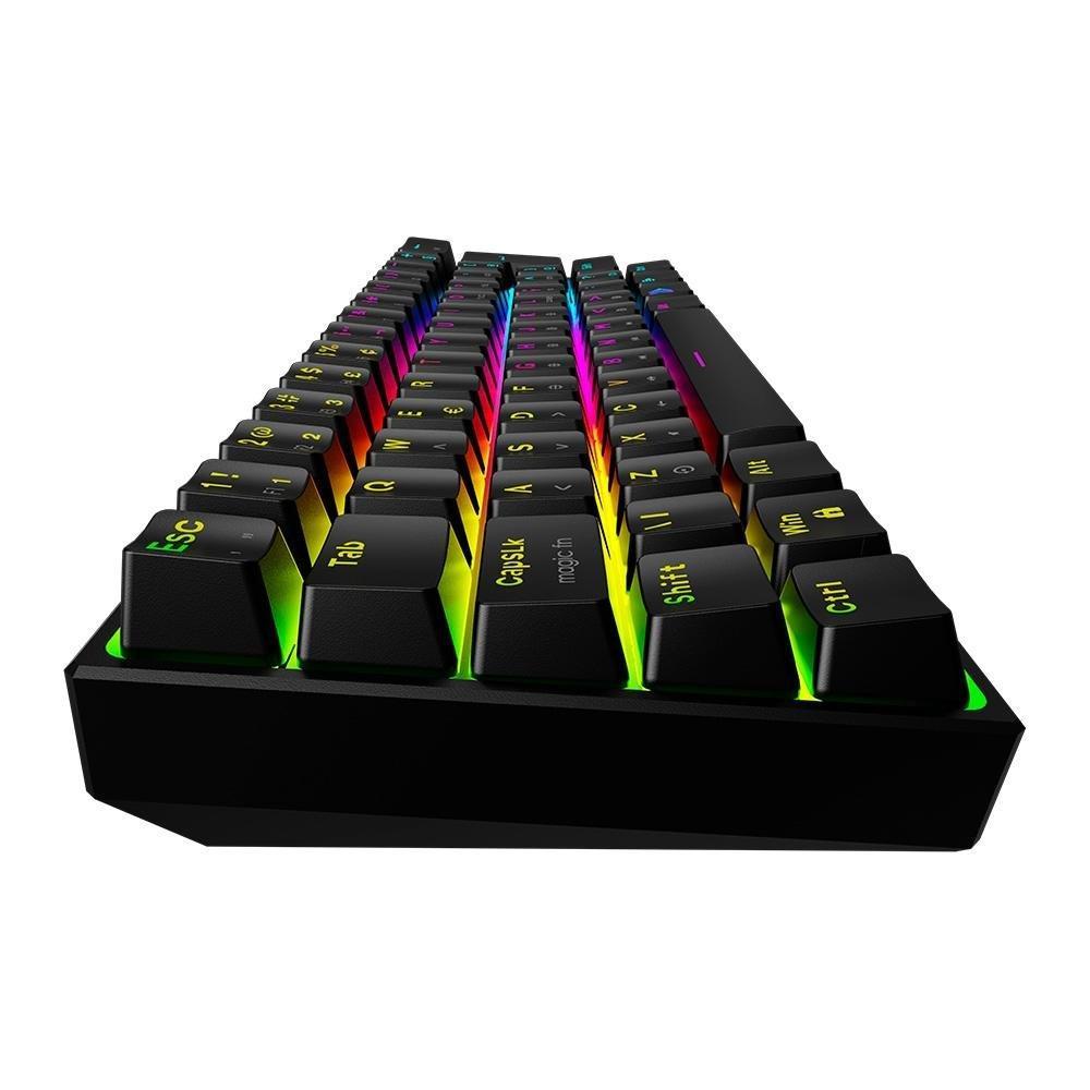 Teclado Mecânico Gamer KBM! GAMING TG600, Preto, 60% e ABNT2, RGB, Switch Gateron Blue - KGTG600PTAZ - 4
