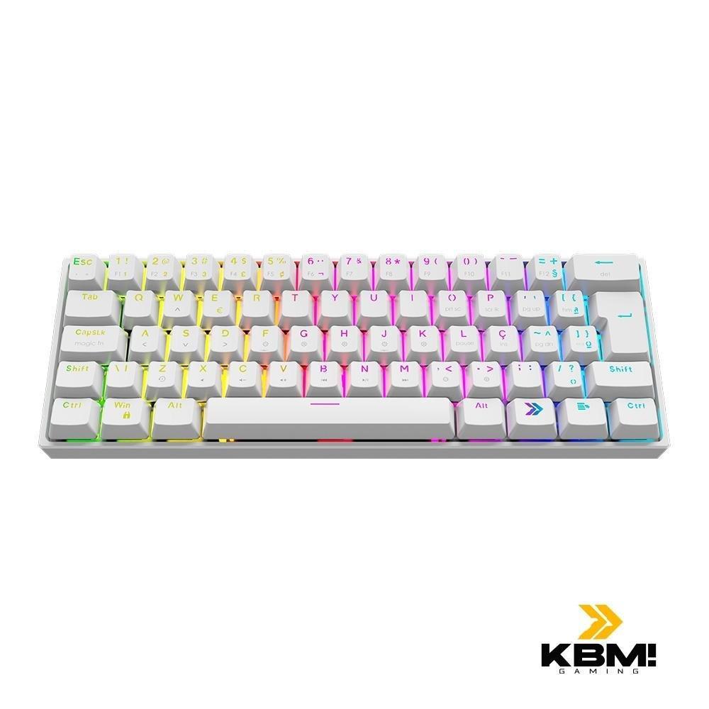 Teclado Mecânico Gamer KBM! GAMING TG600, Branco, 60% e ABNT2, RGB, Switch Gateron Blue - KGTG600BRAZ - 3