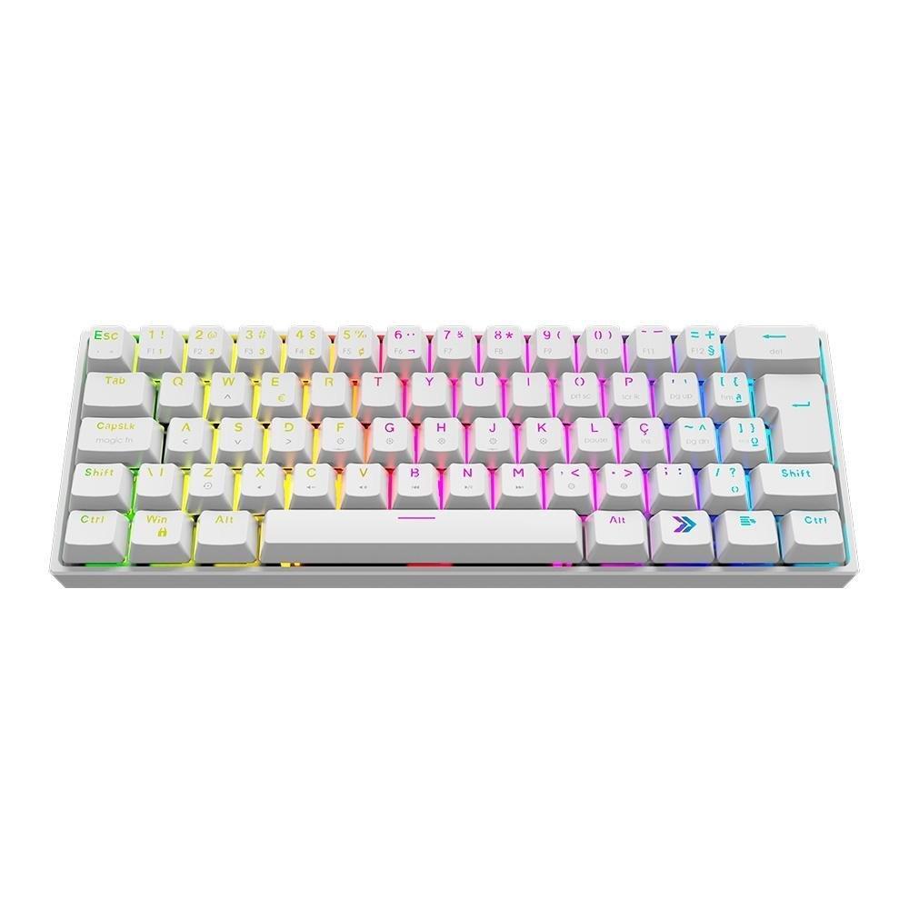 Teclado Mecânico Gamer KBM! GAMING TG600, Branco, 60% e ABNT2, RGB, Switch Gateron Blue - KGTG600BRAZ - 6