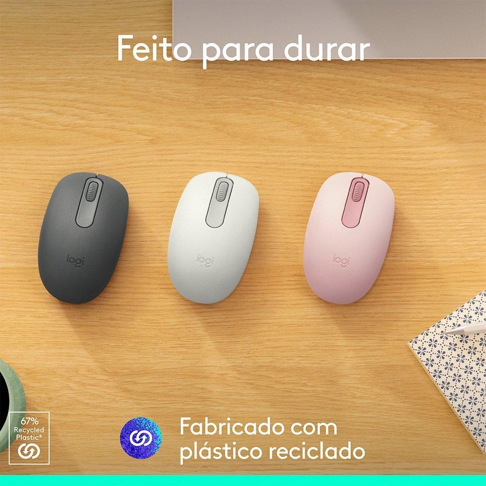 Mouse Sem Fio Logitech M196, Ambidestro Compacto, Bluetooth, Compatível com PC e Mac, Grafite - 910-007456 - 2