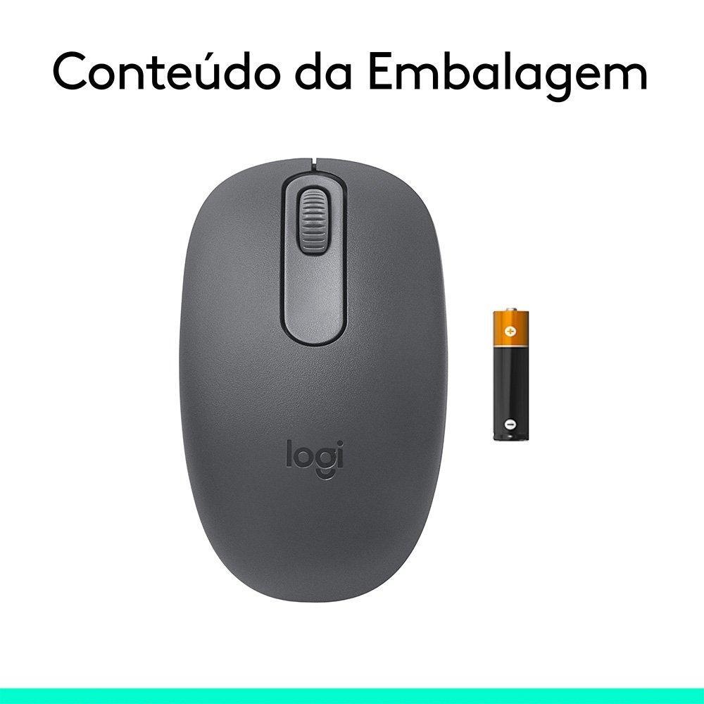 Mouse Sem Fio Logitech M196, Ambidestro Compacto, Bluetooth, Compatível com PC e Mac, Grafite - 910-007456 - 4
