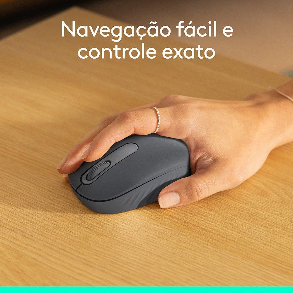 Mouse Sem Fio Logitech M196, Ambidestro Compacto, Bluetooth, Compatível com PC e Mac, Grafite - 910-007456 - 8