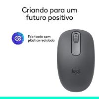 Mouse Sem Fio Logitech M196, Ambidestro Compacto, Bluetooth, Compatível com PC e Mac, Grafite - 910-007456 - 3