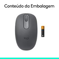 Mouse Sem Fio Logitech M196, Ambidestro Compacto, Bluetooth, Compatível com PC e Mac, Grafite - 910-007456