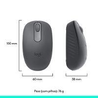 Mouse Sem Fio Logitech M196, Ambidestro Compacto, Bluetooth, Compatível com PC e Mac, Grafite - 910-007456 - 6