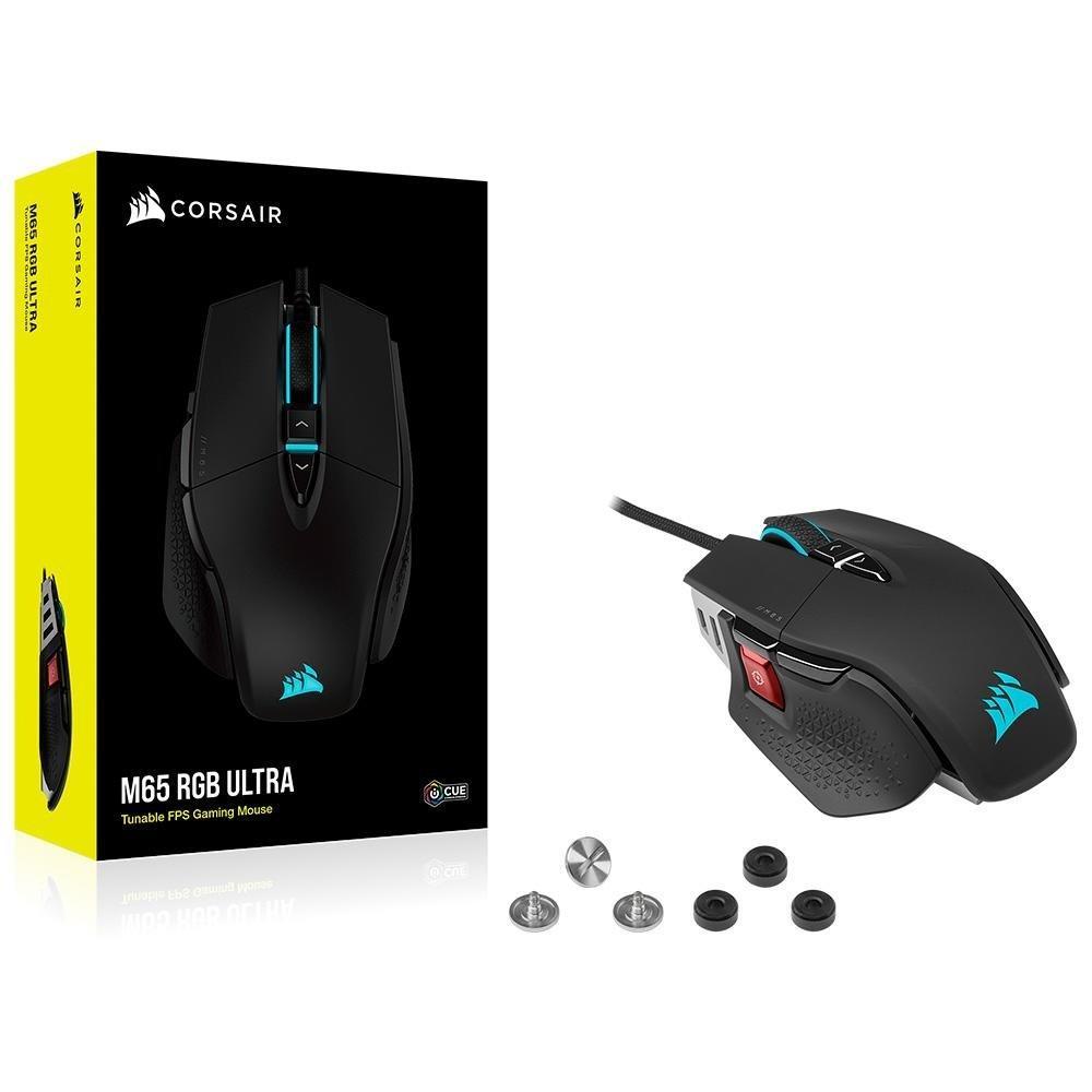 Mouse Gamer Corsair M65 Ultra, RGB LED, 26000 DPI, 8 Botões, Optical, Preto - CH-9309411-NA2 - 2