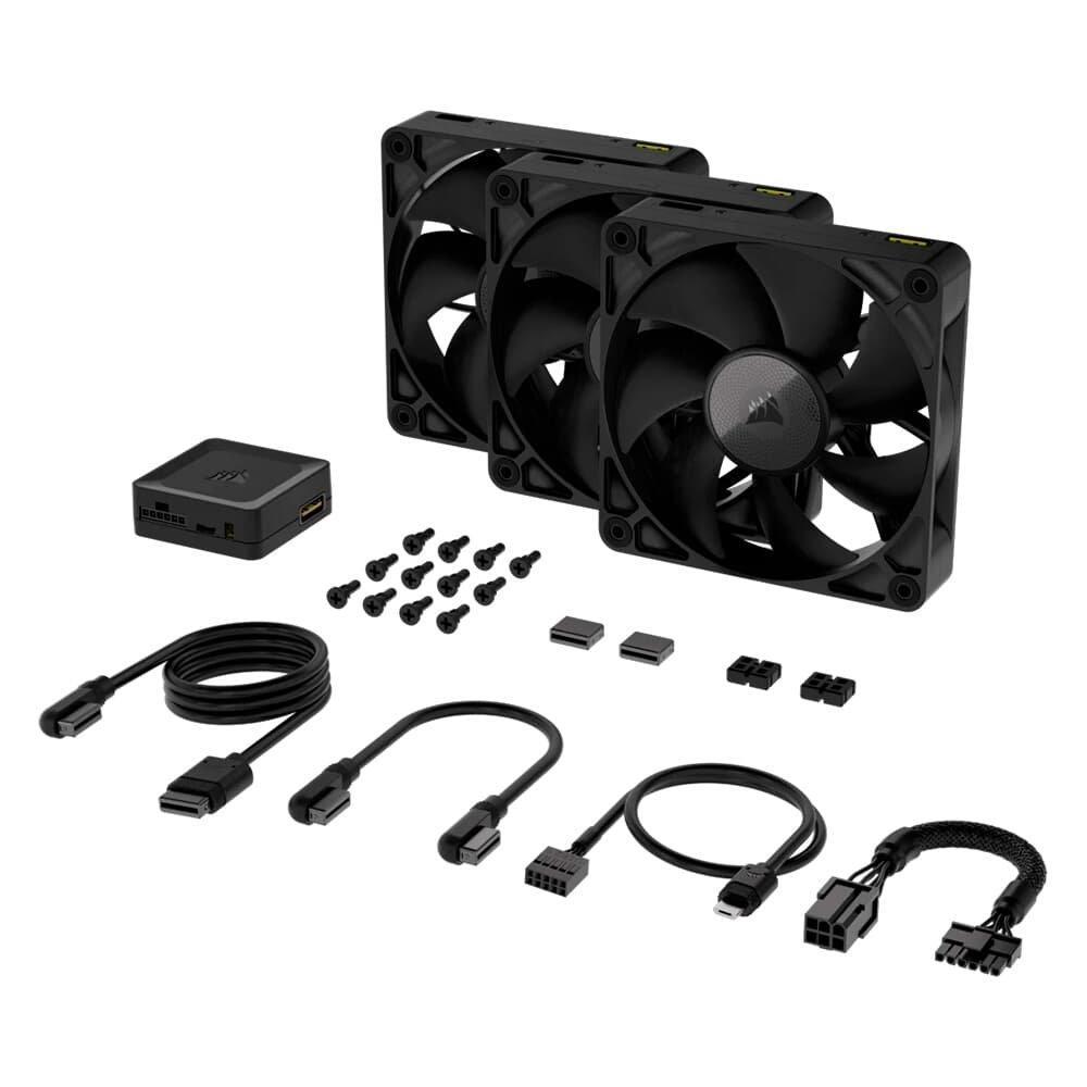 Kit com 3 Ventoinhas Corsair iCUE LINK RX120, 120mm, Preto - CO-9051010-WW - 4