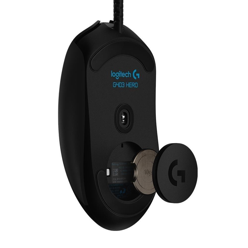 Mouse Gamer Logitech G403 HERO com RGB LIGHTSYNC, 6 Botões Programáveis, Ajuste de Peso e Sensor HERO 25K - 910-005631 - 9