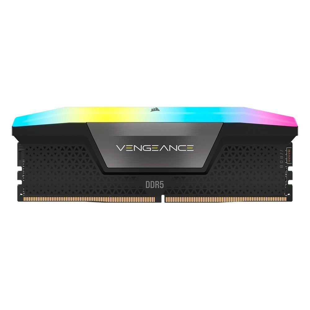 Memória RAM Corsair Vengeance RGB, 32GB (2x16GB), 5200MHz, DDR5, CL40, Preto - CMH32GX5M2B5200C40 - 4