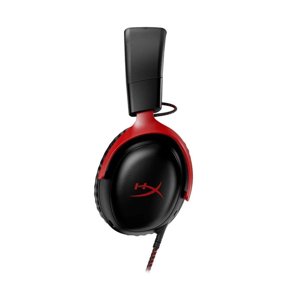 Headset Gamer HyperX Cloud III, DTS, Drivers 53mm, USB, PC, PS5, PS4, XBOX Series X/S, Xbox One, Nintendo Switch, Mobile, Preto e Vermelho - 727A9AA - 6