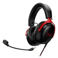 Headset Gamer HyperX Cloud III, DTS, Drivers 53mm, USB, PC, PS5, PS4, XBOX Series X/S, Xbox One, Nintendo Switch, Mobile, Preto e Vermelho - 727A9AA - 1