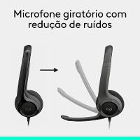 Headset com fio USB Logitech H390 com Almofadas, Controles de Áudio Integrado e Microfone com Redução de Ruído - 981-000014 - 10