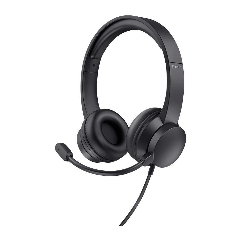 Headset Trust HS-201, Almofadas Macias, Design Leve, Para PC, Conexão USB, Preto - 25373 - 6